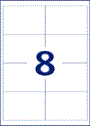 8 Per Page - White Multi Purpose Labels (99.1mm x 67.7mm)