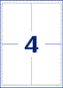 4 Per Page - White Multi Purpose Labels (105mm x 148mm)