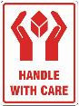 "HANDLE WITH CARE" 108x79mm Labels (Roll of 500)